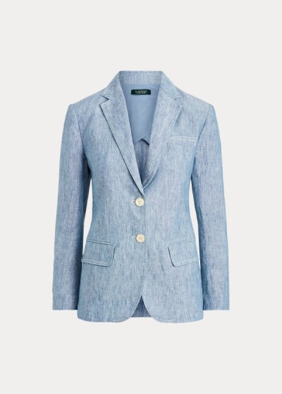 Women's Ralph Lauren Chambray-Linen Blazers | 403789YAK